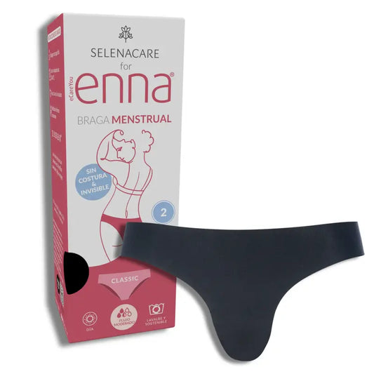 Enna Menstrual Panty Free Cut Medium Flow Day Tamanho 2, preto