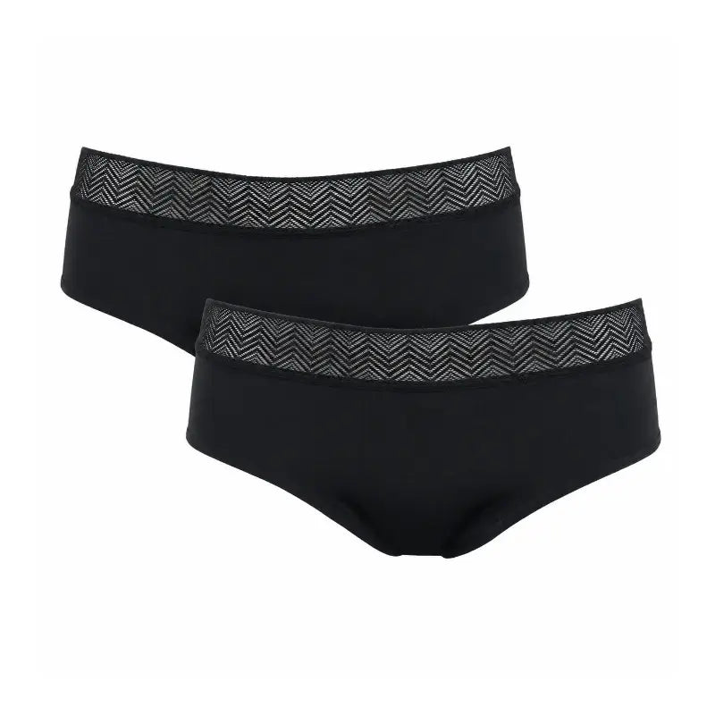 Enna Menstrual Panty Modern Hipster Night - Fluxo intenso, tamanho M, preto, embalagem com 2 unidades