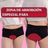 Enna Menstrual Panty Teens Hipster - Fluxo Médio, 164 Cm, Preto