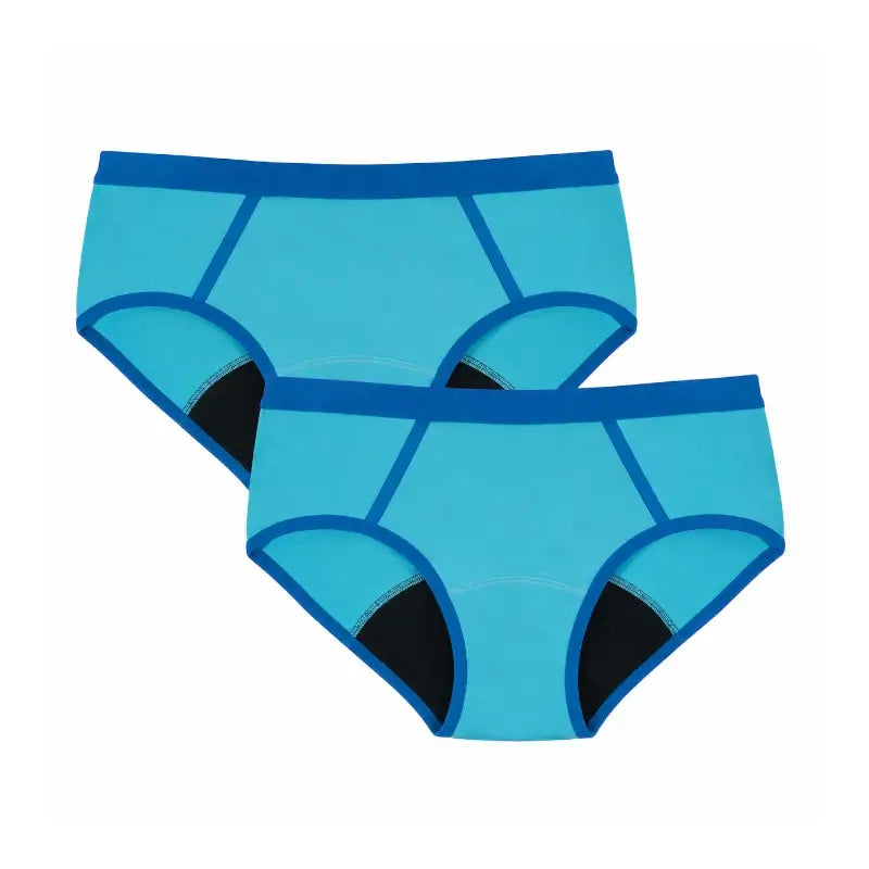 Enna Cuecas Menstruais Teens Sporty - Fluxo Médio, 152 Cm, Azul, Embalagem 2 unidades