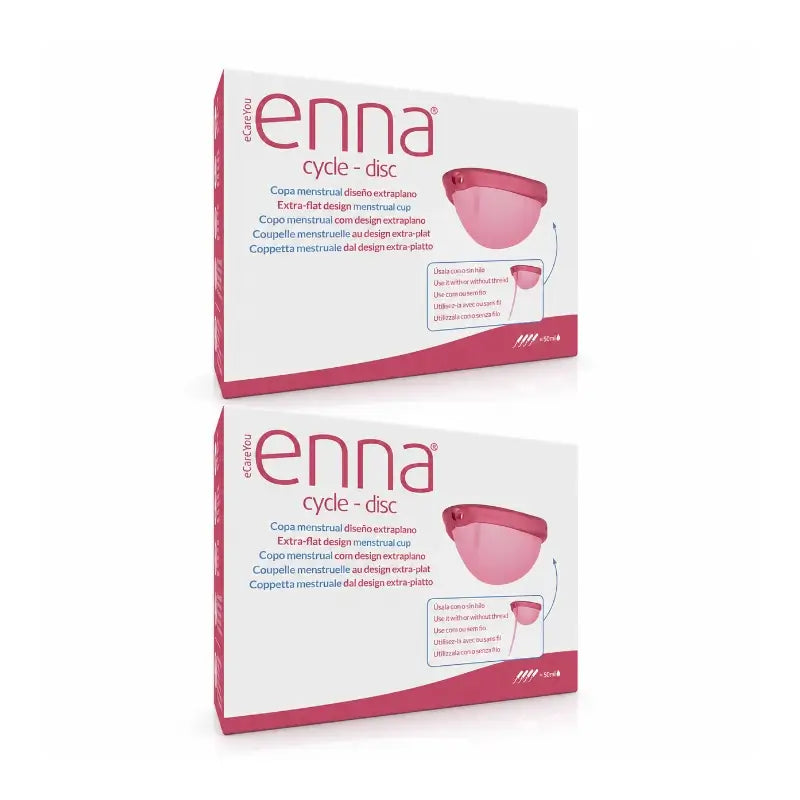 Copo menstrual Enna Cycle Disc, embalagem com 2 unidades