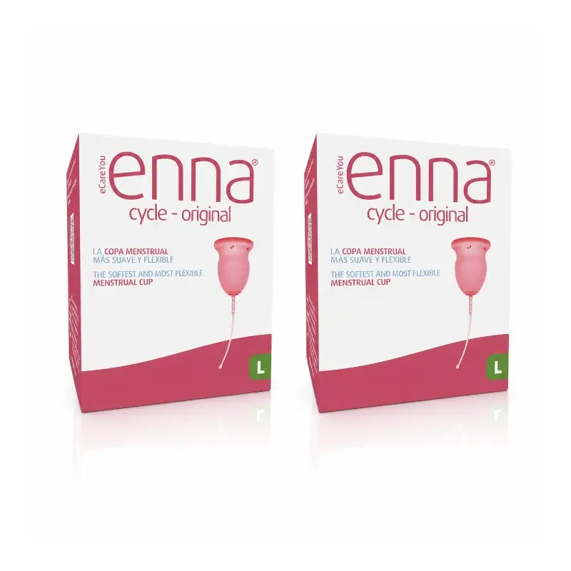 Copo menstrual Enna Cycle Original tamanho L, embalagem com 2 unidades
