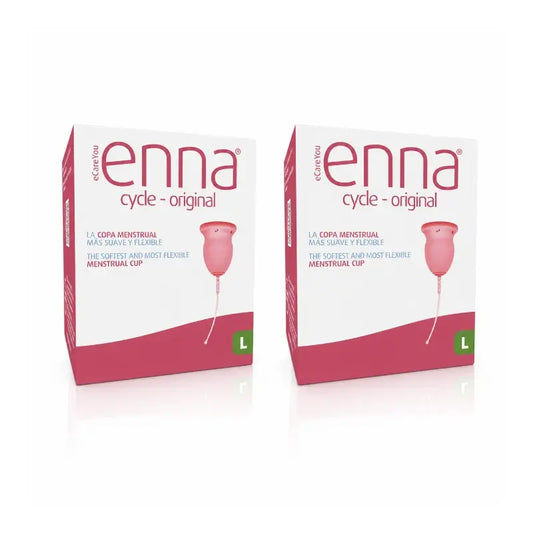 Copo menstrual Enna Cycle Original tamanho L, embalagem com 2 unidades