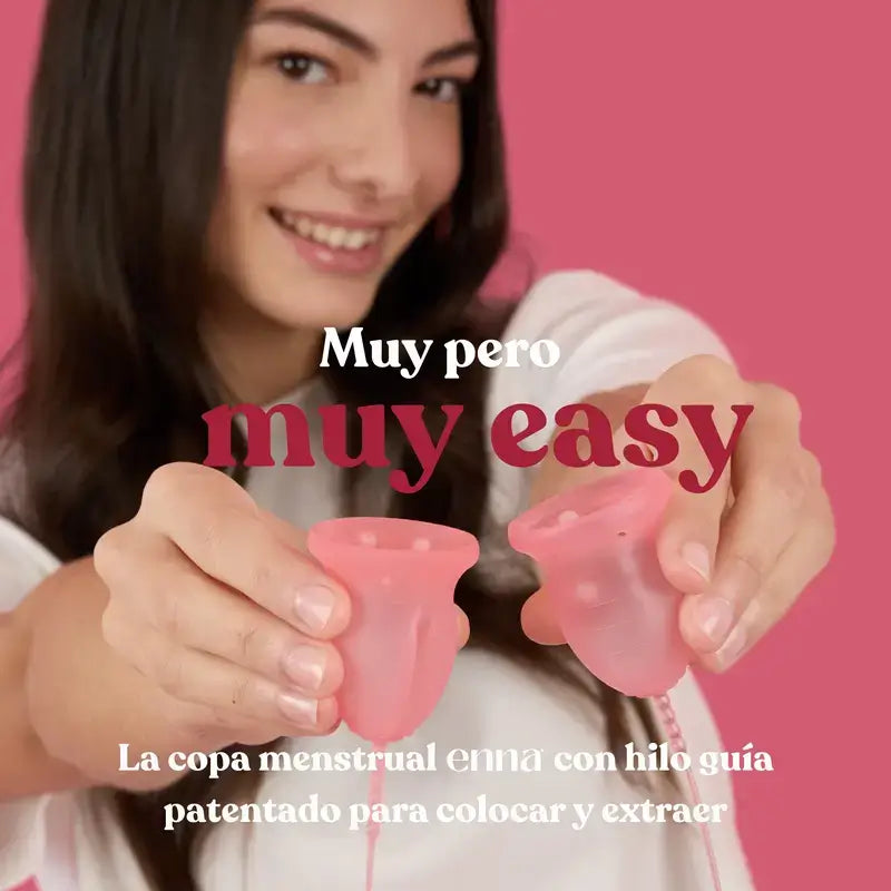 Copo menstrual Enna Cycle Starter kit, embalagem com 2 unidades.