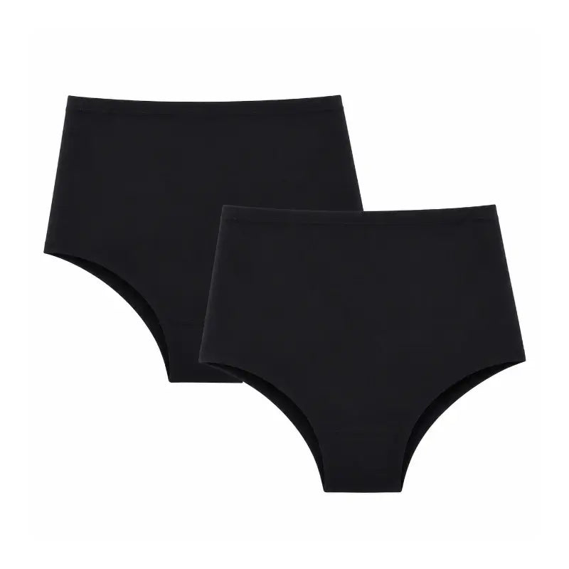 Absorvente de 40 ml de cintura alta para mulher Enna Incontinence, tamanho 2XL, preto, embalagem com 2 unidades