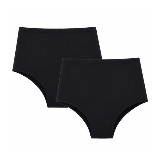 Absorvente de 40 ml de cintura alta para mulher Enna Incontinence, tamanho 2XL, preto, embalagem com 2 unidades