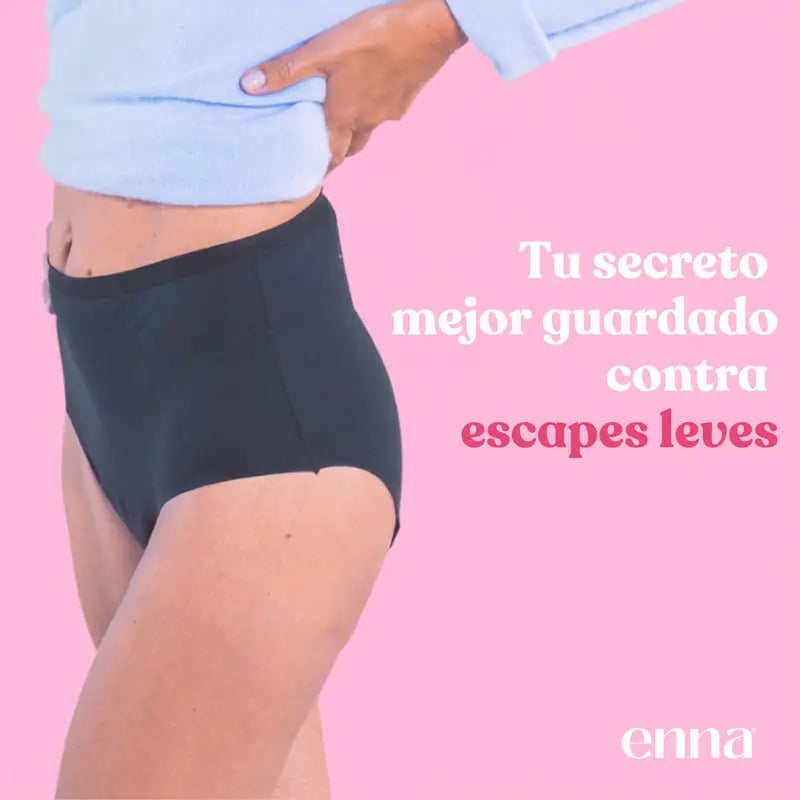 Cintura alta 40 Ml Absorvente para mulher, tamanho 2XL, preto, Enna Incontinence