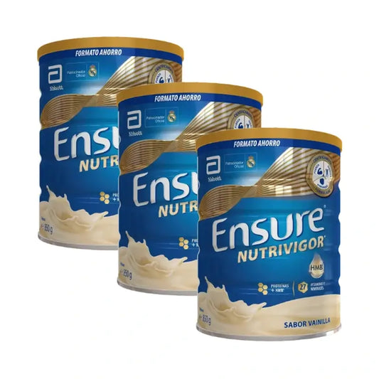 Ensure Nutrivigor Baunilha Latas, Embalagem 3x850g