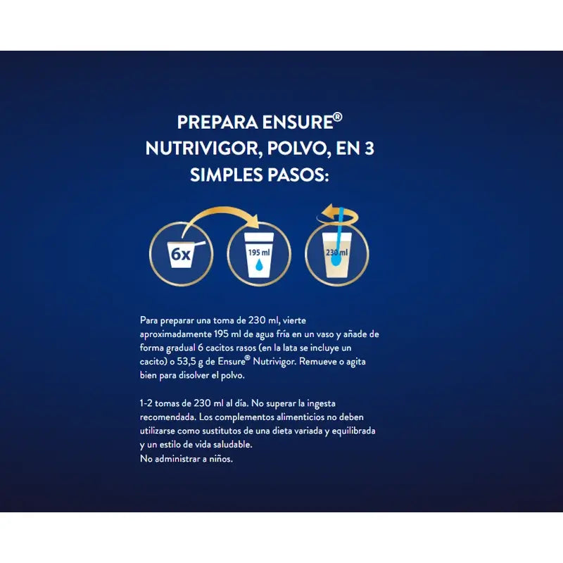 Ensure Nutrivigor Baunilha Latas, Embalagem 3x850g