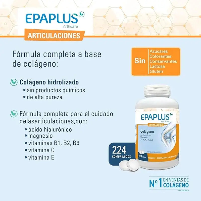 Epaplus Arthicare Collagen Antiox Magnésio + Ácido Hialurónico , 224 comprimidos