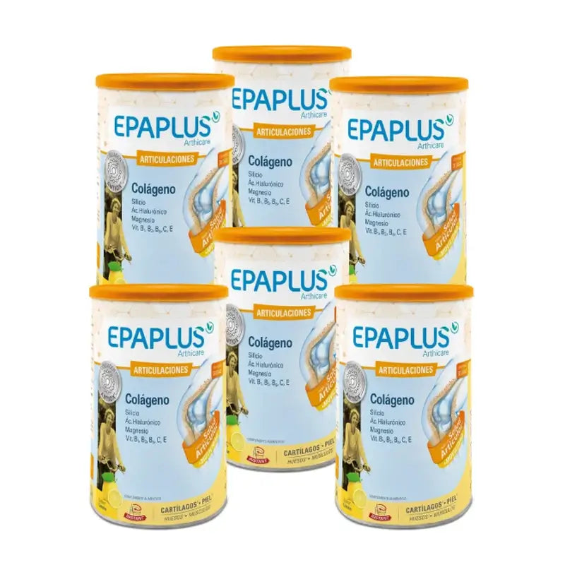 Epaplus Arthicare Colagénio Sabor a Limão, Embalagem 6 x 334,25 gramas