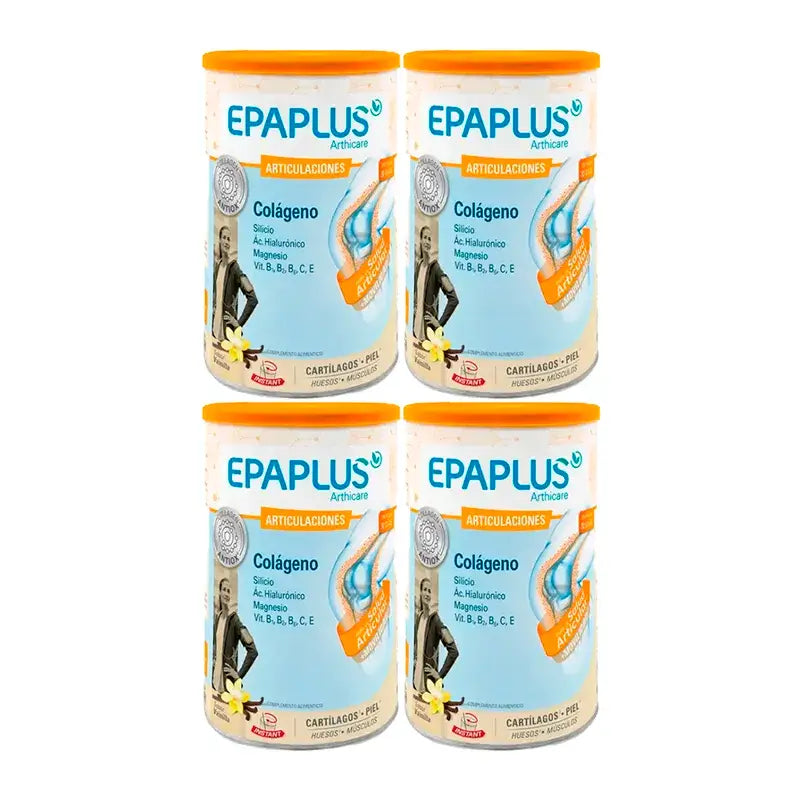 Epaplus Arthicare Colagénio sabor baunilha, embalagem de 4 x 328 gramas