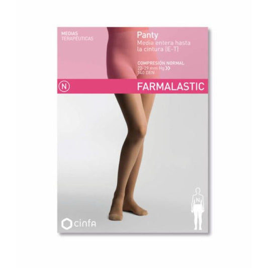 Meias-calças de compressão Farmalastic Compression Pantyhose Normal Compression Pantyhose Bege Média