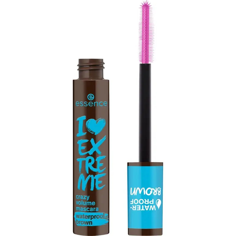 Essence I Love Extreme Crazy Volume Máscara Castanha à Prova de Água 01, 12 ml