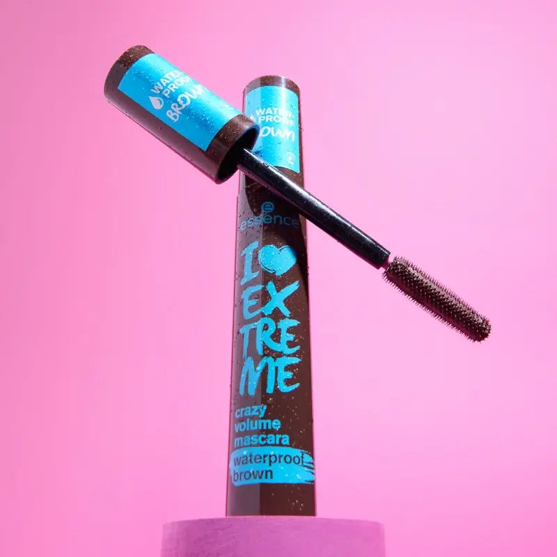 Essence I Love Extreme Crazy Volume Máscara Castanha à Prova de Água 01, 12 ml