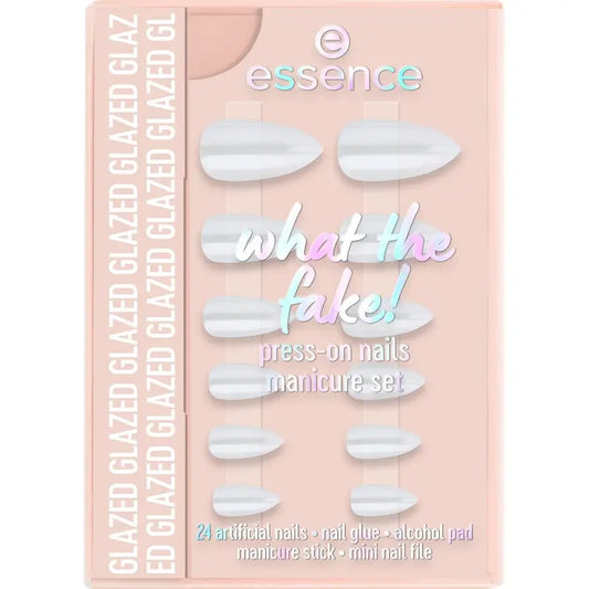 Conjunto de Manicure Essence com Unhas Falsas What The Fake! Press-On Nails 01 , 28 peças