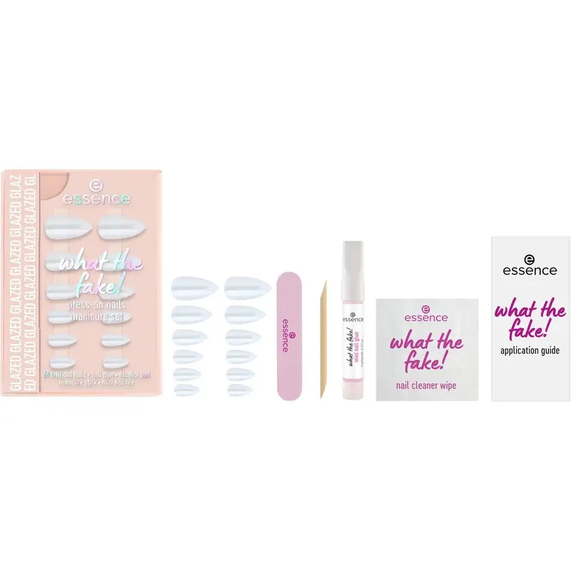 Conjunto de Manicure Essence com Unhas Falsas What The Fake! Press-On Nails 01 , 28 peças