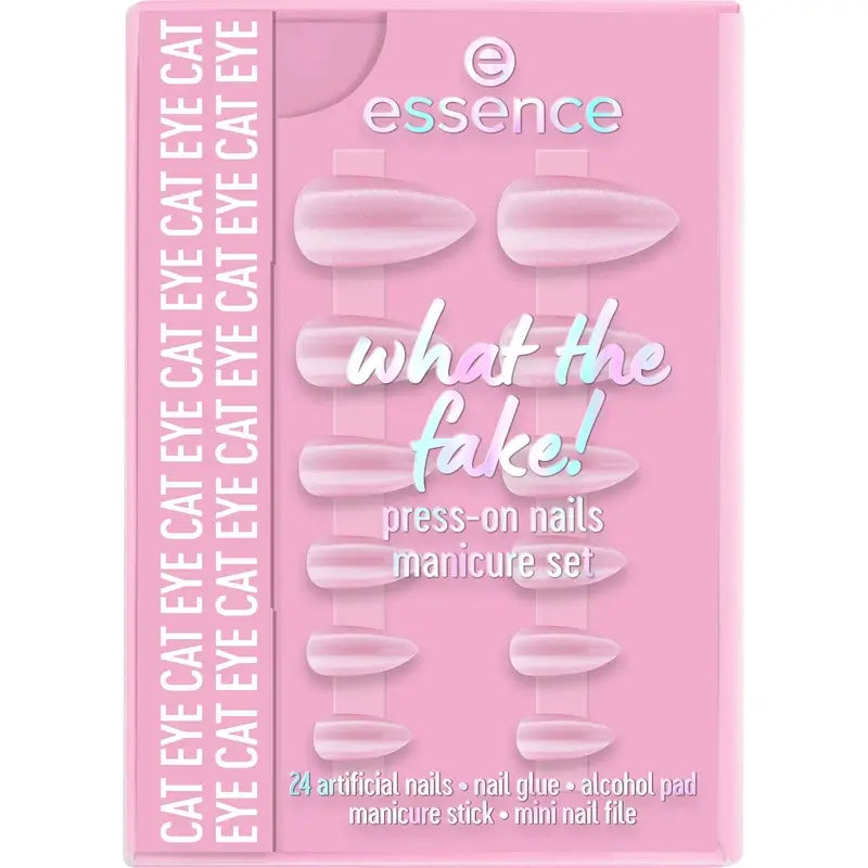 Conjunto de manicura Essence com unhas postiças What The Fake! Press-On Nails 02 , 28 peças