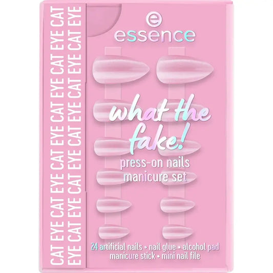 Conjunto de manicura Essence com unhas postiças What The Fake! Press-On Nails 02 , 28 peças