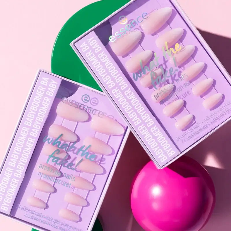 Conjunto de manicura Essence com unhas postiças What The Fake! Press-On Nails 03 , 28 peças