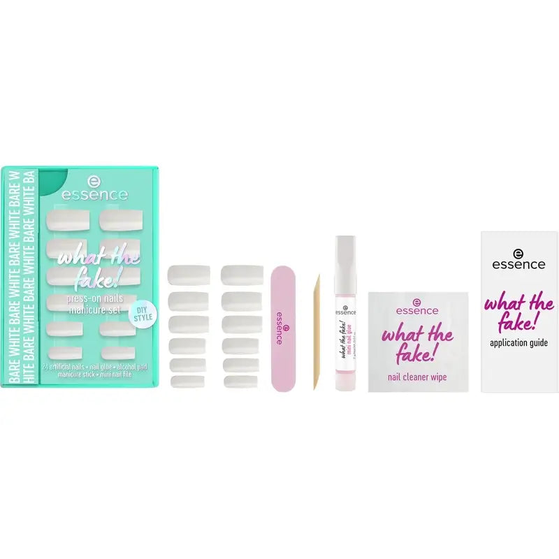 Conjunto de manicura Essence com unhas postiças What The Fake! Press-On Nails 04 , 28 peças