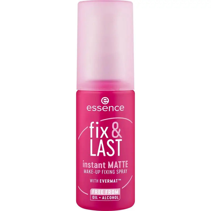 Essence Makeup Fix & Last Spray Fixador de Maquilhagem Instantânea Mate Transparente, 50 ml