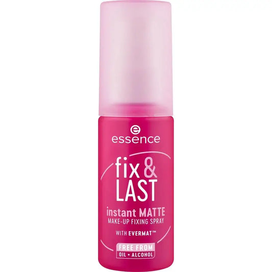 Essence Makeup Fix & Last Spray Fixador de Maquilhagem Instantânea Mate Transparente, 50 ml