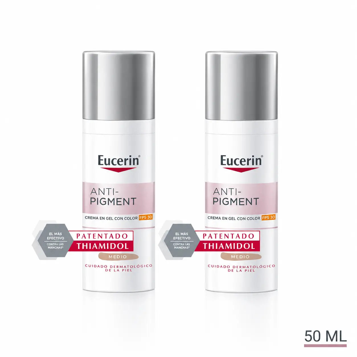Eucerin Creme de Dia Anti-Pigmentação Spf30 Cor Média, 50 ml, embalagem de 2