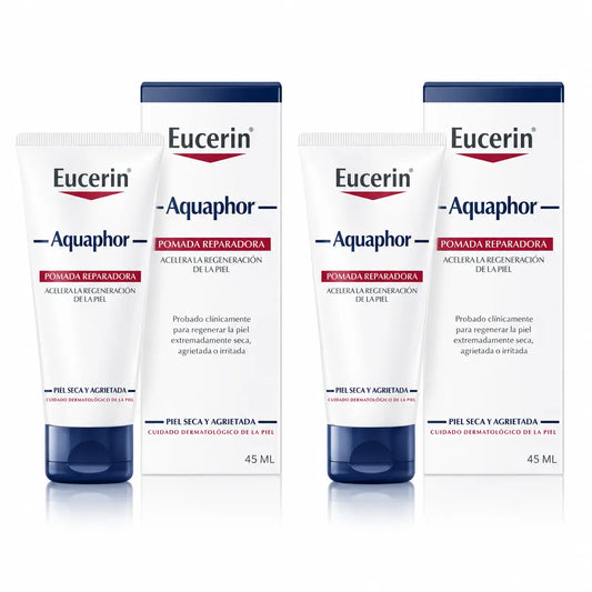 Eucerin Aquaphor Pomada Reparadora, 45ml, embalagem de 2
