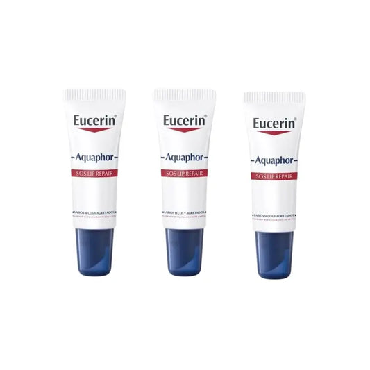 Eucerin Aquaphor Sos Cuidado Regenerador dos Lábios, 3X10 Ml