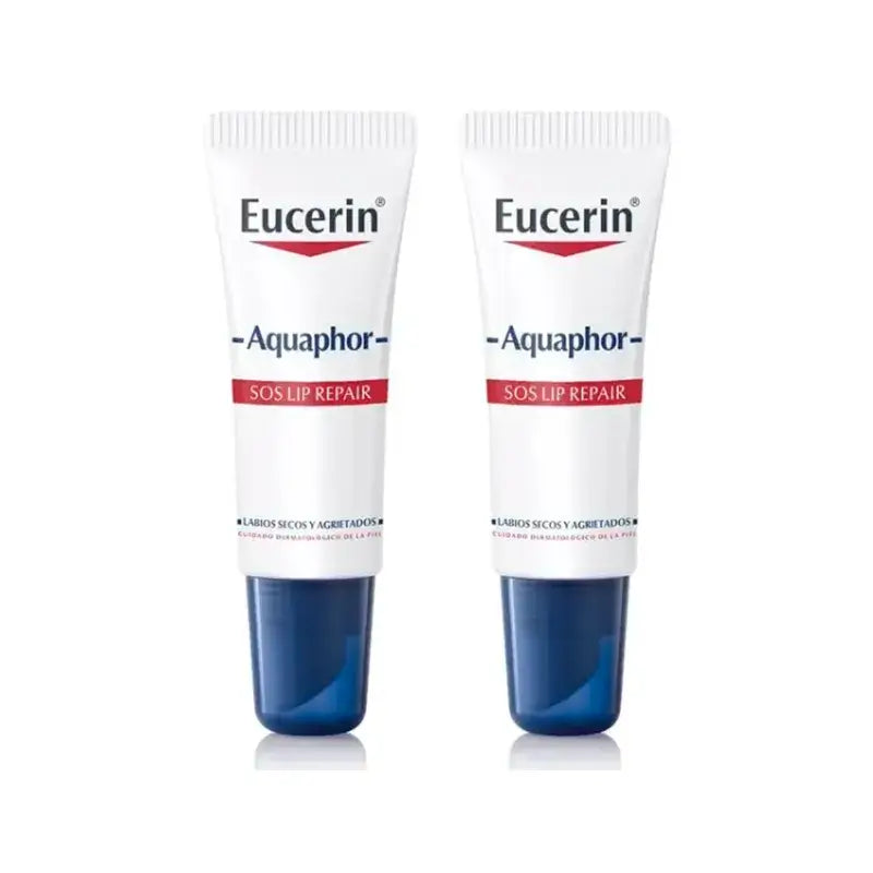 Eucerin Aquaphor Sos Regenerador Labial, Embalagem 2 x 10 ml
