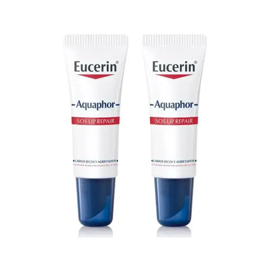 Eucerin Aquaphor Sos Regenerador Labial, Embalagem 2 x 10 ml