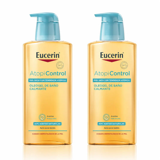Eucerin Atopicontrol Gel de Banho, 400ml, embalagem de 2