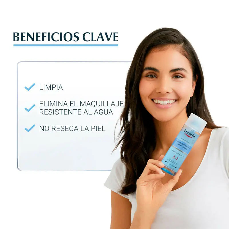 EUCERIN DERMATOCLEAN 3 EM 1 SOLUÇÃO DE LIMPEZA MICELAR 400 ML
