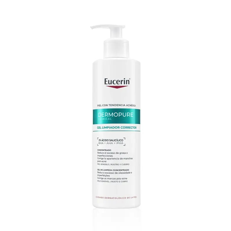 Eucerin Dermopure Gel de Limpeza Triplo Efeito, 400 Ml