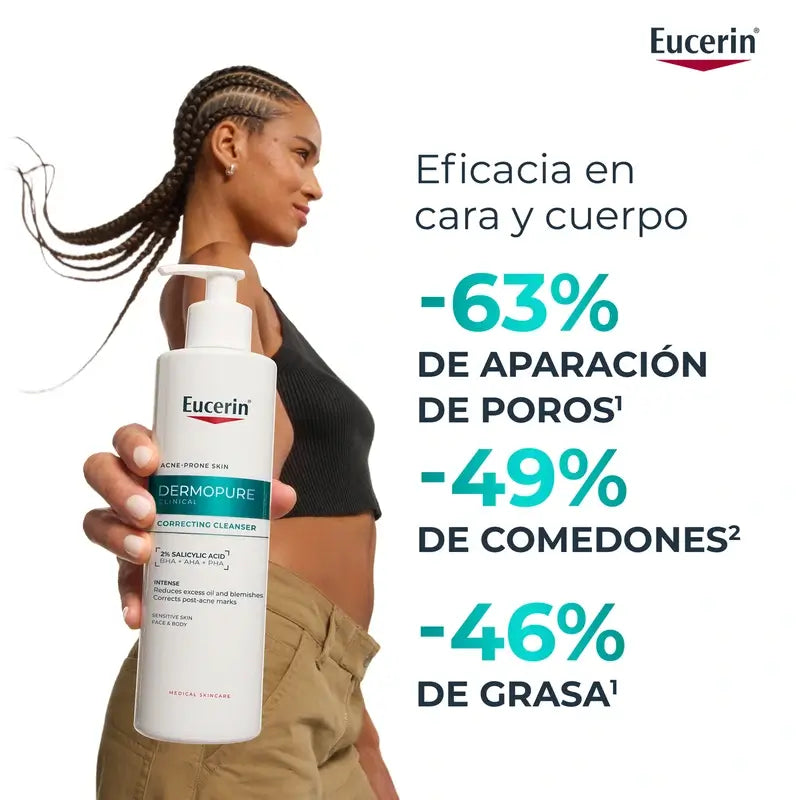 Eucerin Dermopure Gel de Limpeza Triplo Efeito, 400 Ml