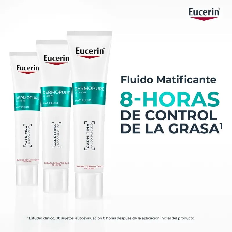 Eucerin Dermopure Fluido Facial Hidratante Mattificante, 50 ml
