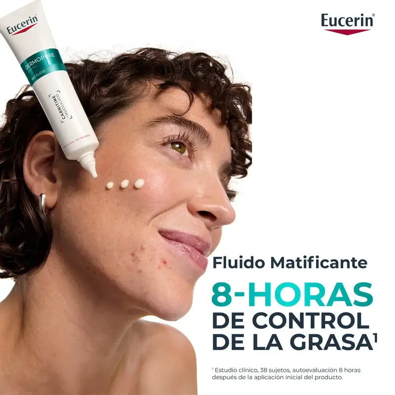 Eucerin Dermopure Fluido Facial Hidratante Mattificante, 50 ml