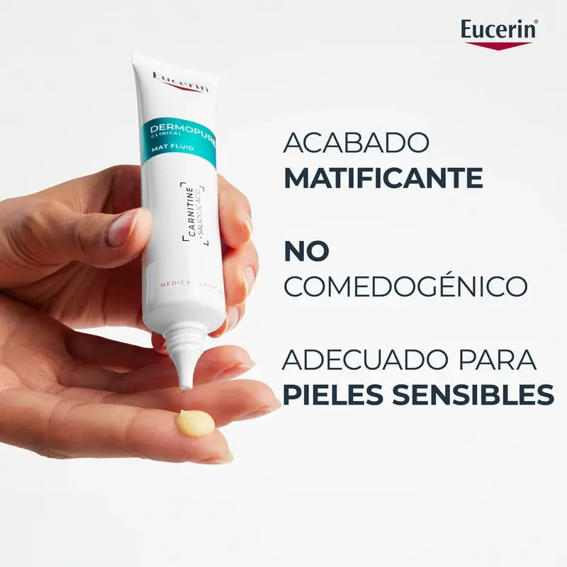 Eucerin Dermopure Fluido Facial Hidratante Mattificante, 50 ml