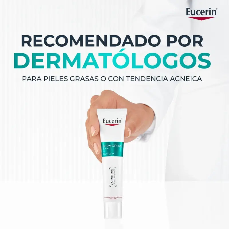 Eucerin Dermopure Fluido Facial Hidratante Mattificante, 50 ml