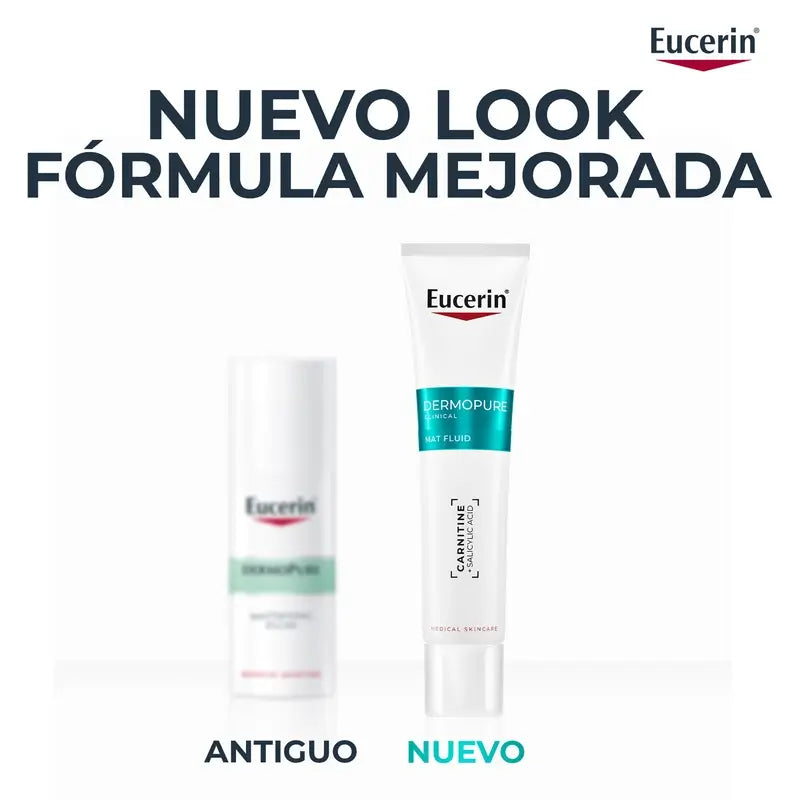 Eucerin Dermopure Fluido Facial Hidratante Mattificante, 50 ml