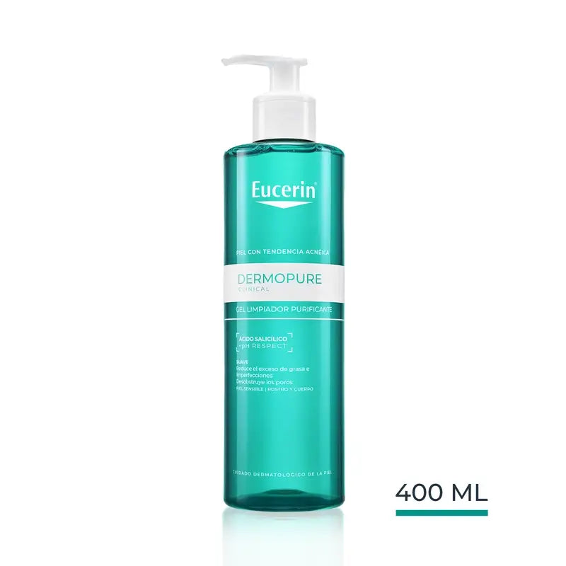 EUCERIN DERMOPURE CONTROLE DE ÓLEO GEL DE LIMPEZA FACIAL 400 ML