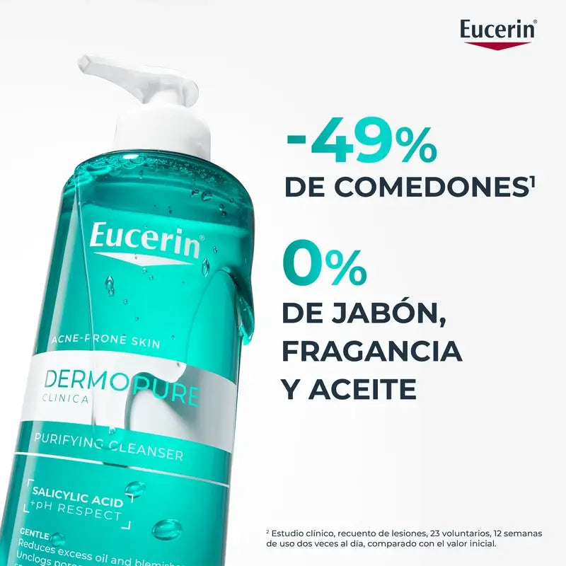 EUCERIN DERMOPURE CONTROLE DE ÓLEO GEL DE LIMPEZA FACIAL 400 ML