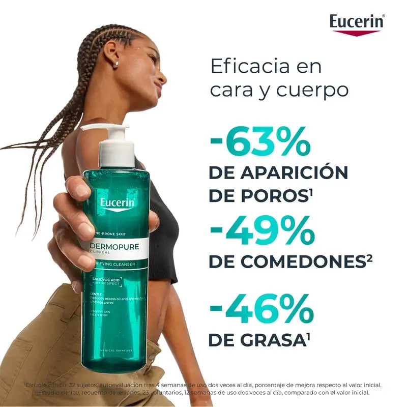 EUCERIN DERMOPURE CONTROLE DE ÓLEO GEL DE LIMPEZA FACIAL 400 ML