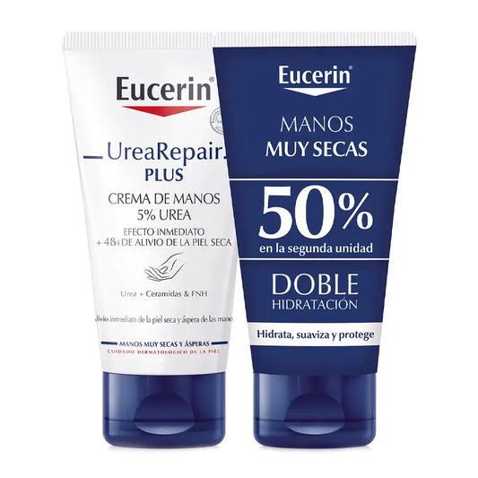 Eucerin Duplo Crema de Manos Urea Repair Plus, 2X75 ml