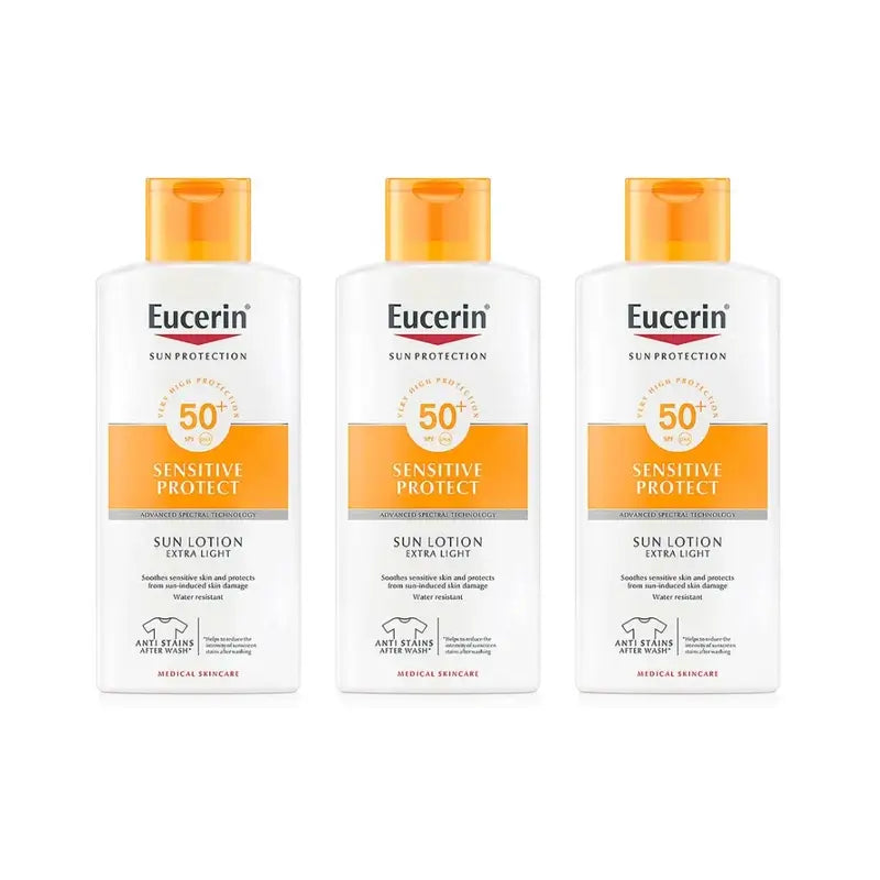 Eucerin Eucerin Loção Solar Extra Ligeira Spf50, 3X400 Ml