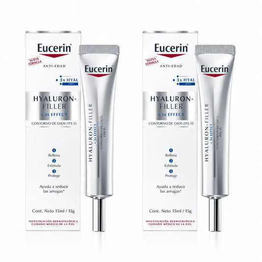 Eucerin Hyaluron Filler Contorno dos Olhos, 15 Ml, embalagem de 2