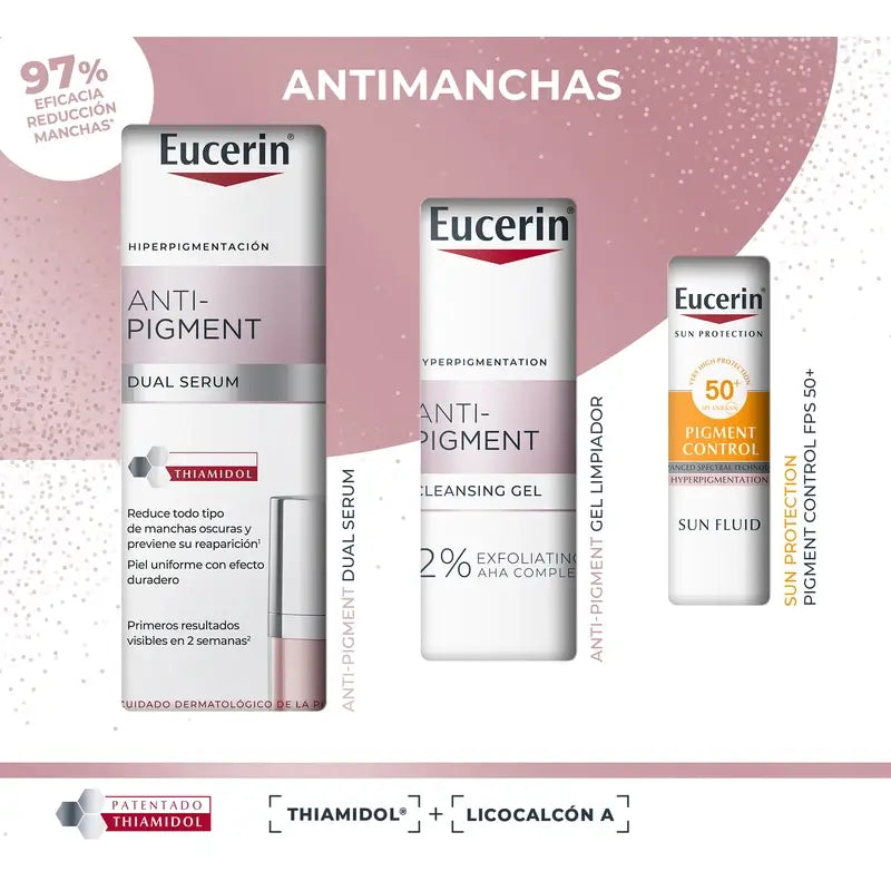 Eucerin Pack Sérum Duplo Anti-Pigmentação 30Ml + Mini Gel de Limpeza 20Ml + Mini Pigment Control Fps 50+ 7Ml