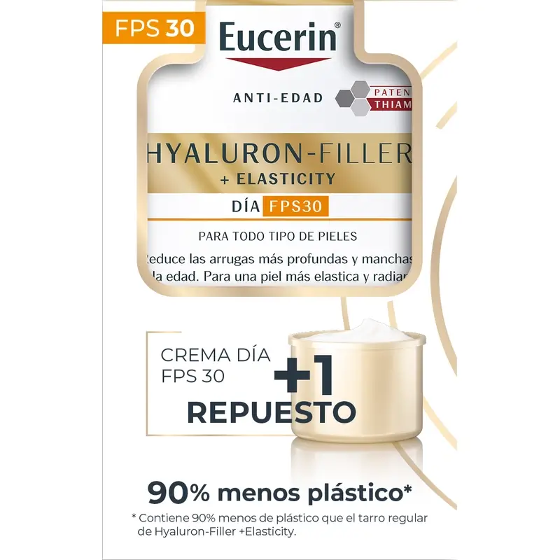 Eucerin Anti-Envelhecimento Elasticidade Dia Pack Fps 30, 50 Ml+ Recarga, 50 Ml