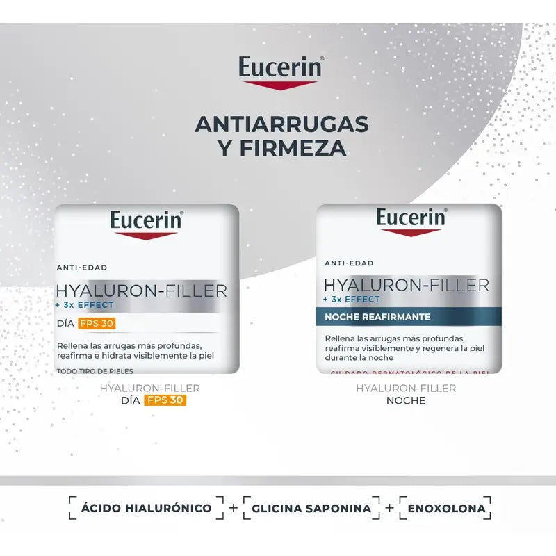 Eucerin Pack Anti-Envelhecimento Hyaluron-Filler Creme de Dia Fps 30 50Ml + Creme de Noite 50Ml